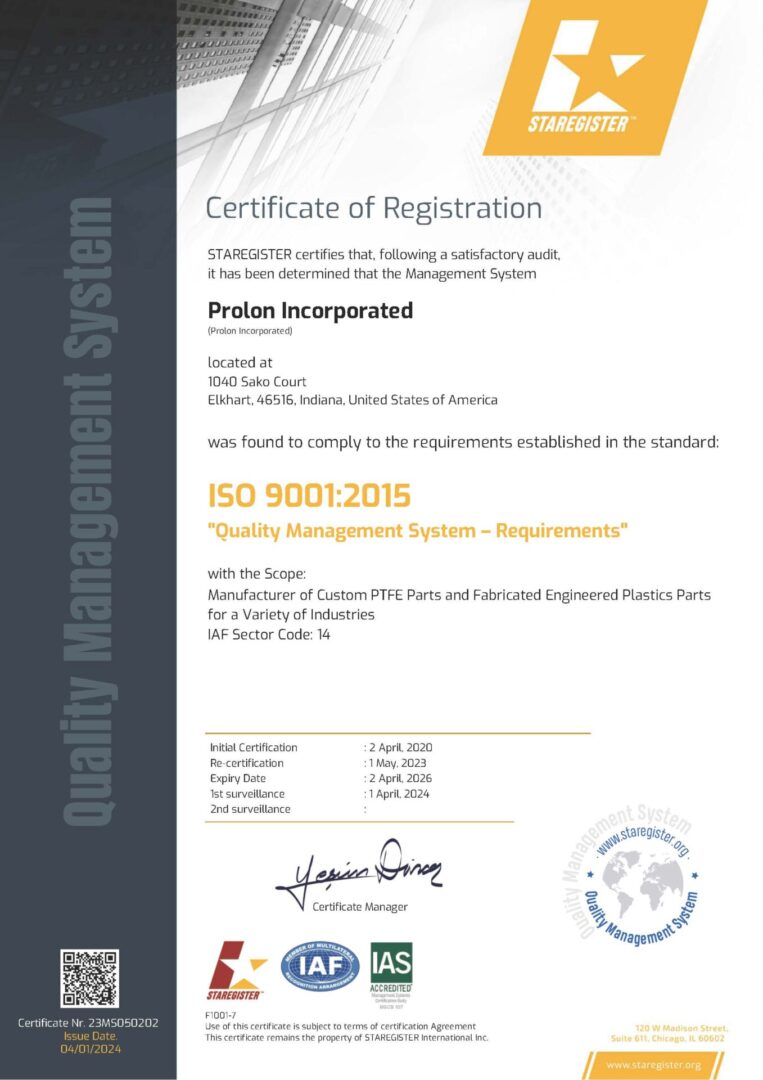 ISO 9001 1st Surveillance Certificate 2024