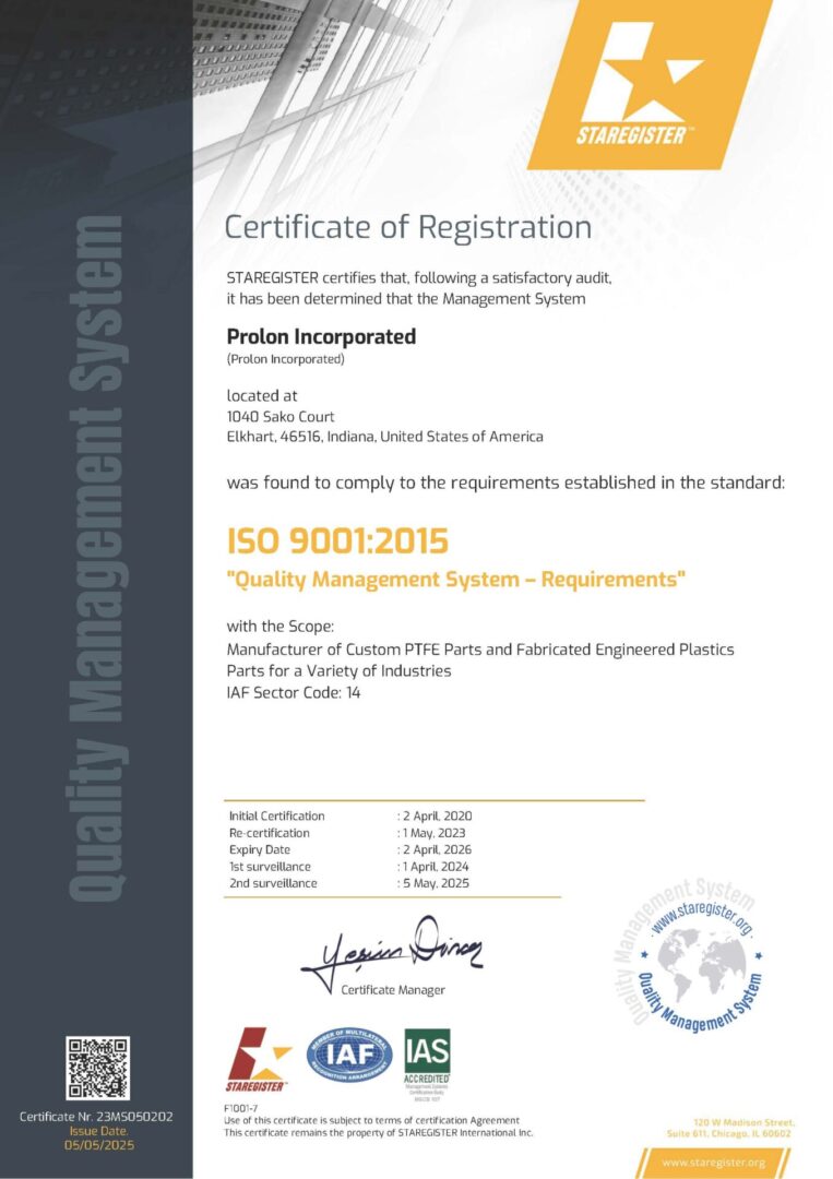 ISO 9001 2nd Surveillance Certificate 2025